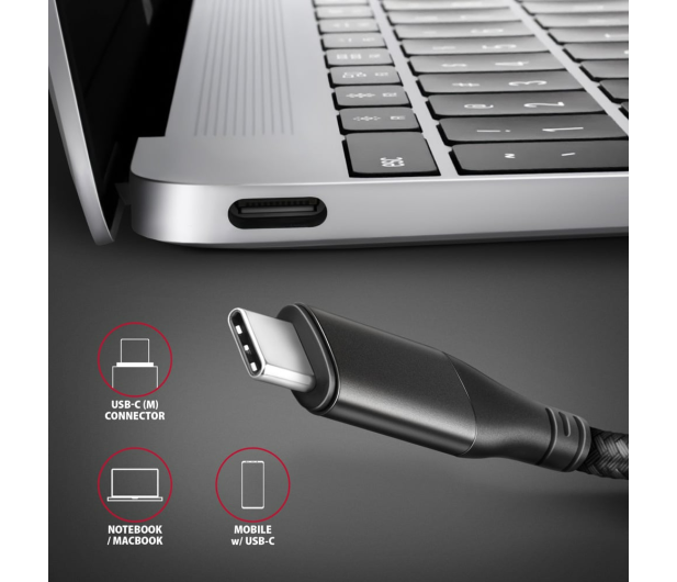 AXAGON RVC-HI2MC, USB-C - HDMI 2.0a kabel 1.8m, 4K/60Hz HDR10 - 1353447 - zdjęcie 6